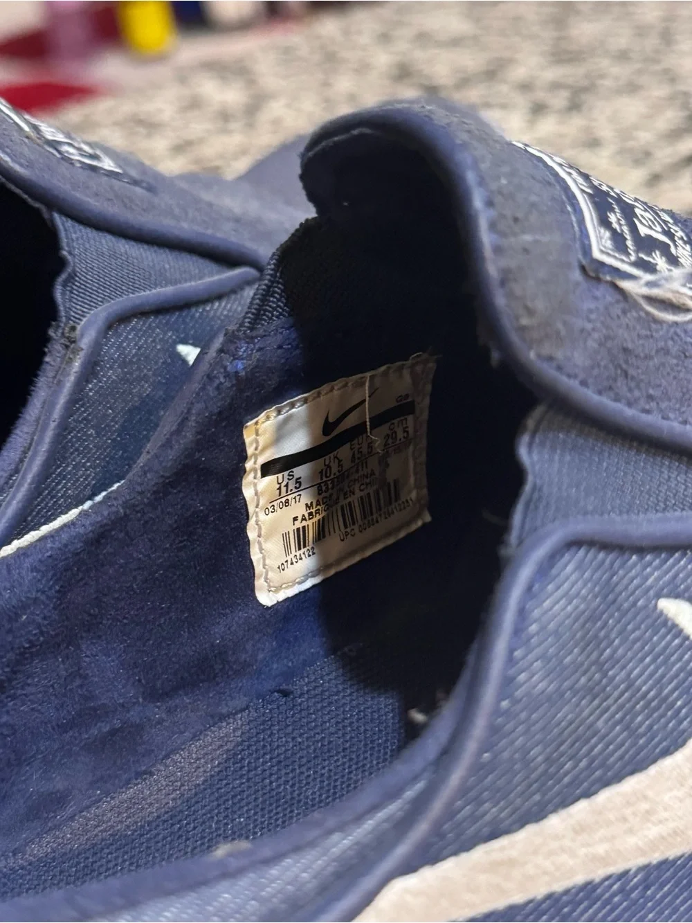 Nike Men's Slip-On Loafers in Navy and White